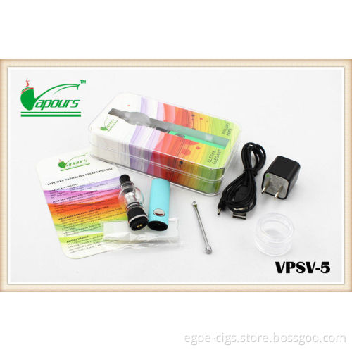 Blue 350mah Elips E Cig With Glass Dome Wax Dry Herb Vaporizer Pen